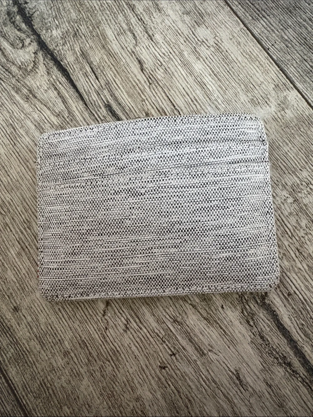 Herschel Supply Company Light Gray Fabric Card Sleeve with Logo Patch